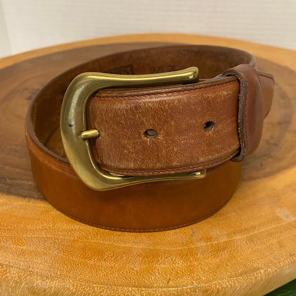 Lands End Vintage Leather Belt size 30